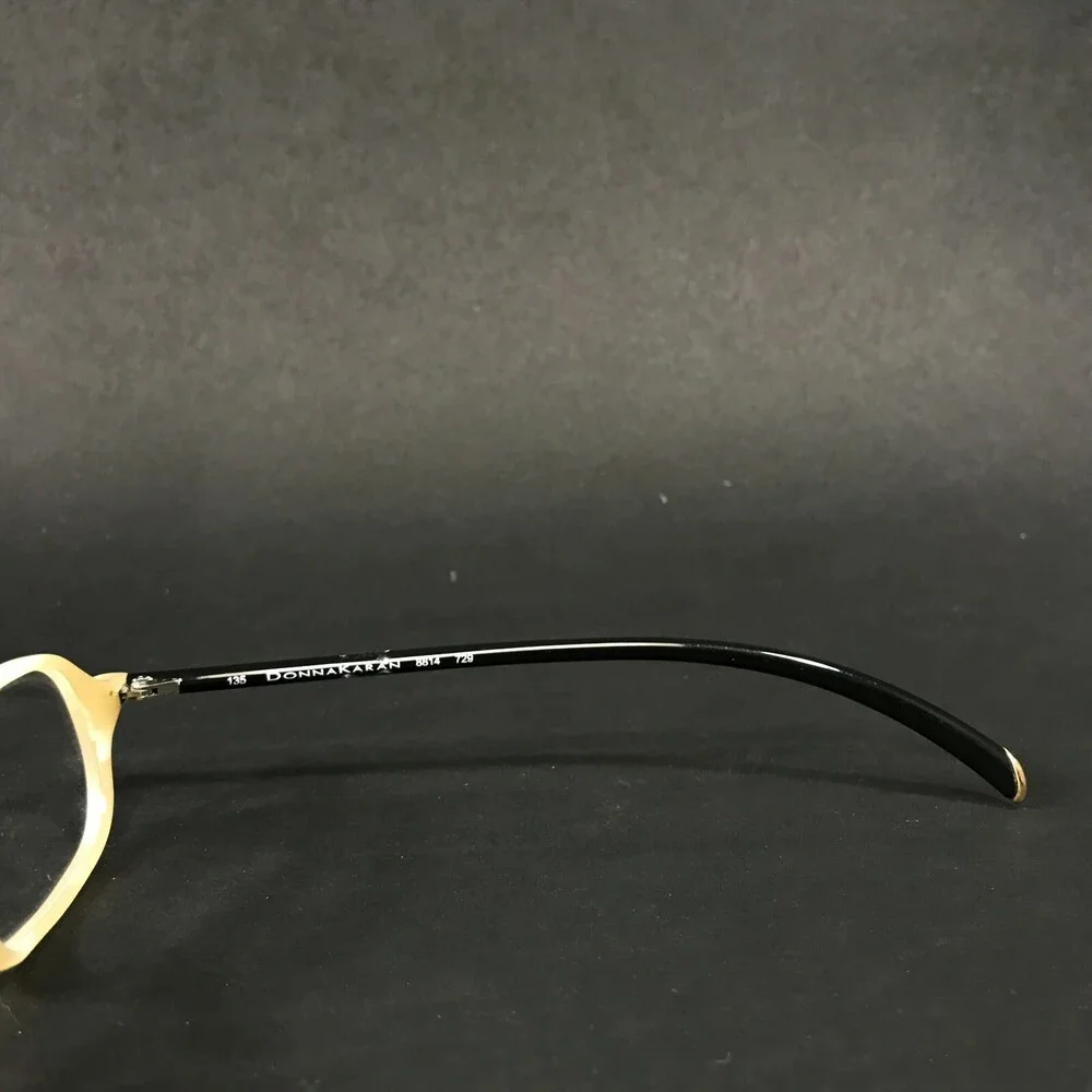 Donna Karan 8814 729 Eyeglasses Frames Ivory Black Rectangular 42-20-135